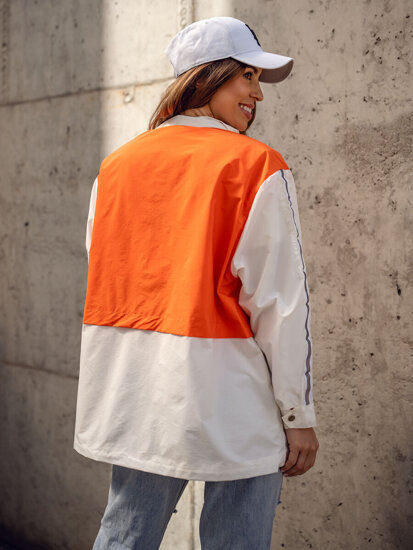 Chaqueta de entretiempo para mujer blanco y naranja Bolf AG3010A2