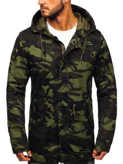 Chaqueta de entretiempo parka para hombre caqui Bolf 5391