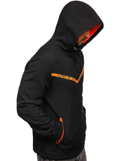 Chaqueta de entretiempo softshell para hombre negro Bolf KS2181