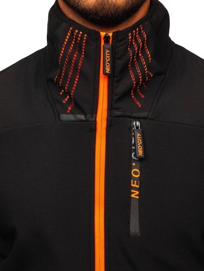 Chaqueta de entretiempo softshell para hombre negro Bolf KS2185