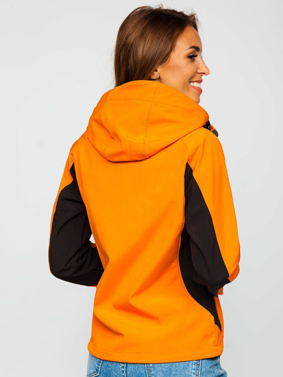 Chaqueta de entretiempo softshell para mujer naranja Bolf 9055