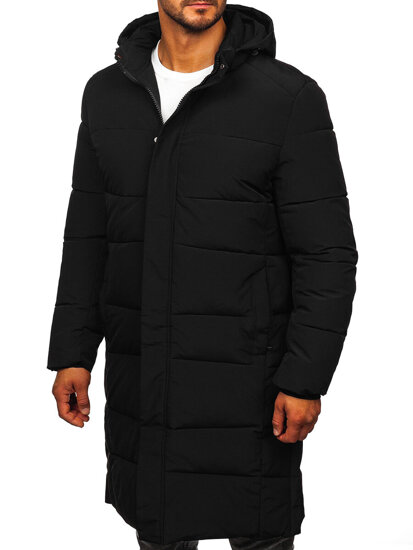 Chaqueta de invierno acolchada larga para hombre negro Bolf 31M5009