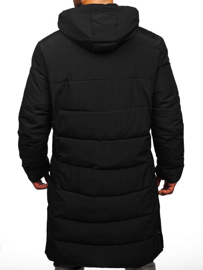 Chaqueta de invierno acolchada larga para hombre negro Bolf 31M5009