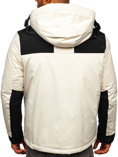 Chaqueta de invierno acolchada para hombre blanco Bolf J1905