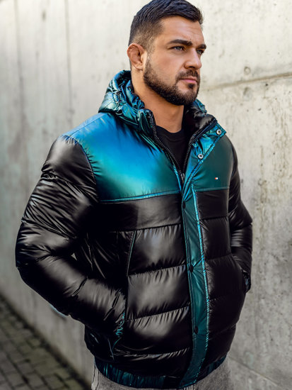 Chaqueta de invierno acolchada para hombre negro Bolf 2146