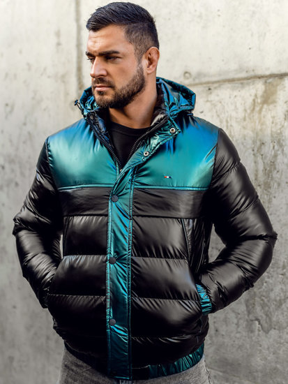 Chaqueta de invierno acolchada para hombre negro Bolf 2146