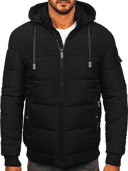 Chaqueta de invierno acolchada para hombre negro Bolf 31M5006