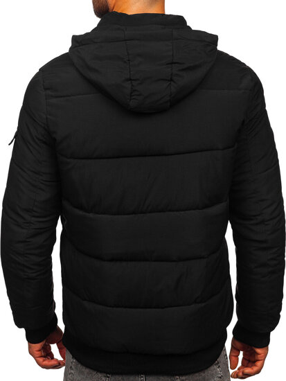 Chaqueta de invierno acolchada para hombre negro Bolf 31M5006