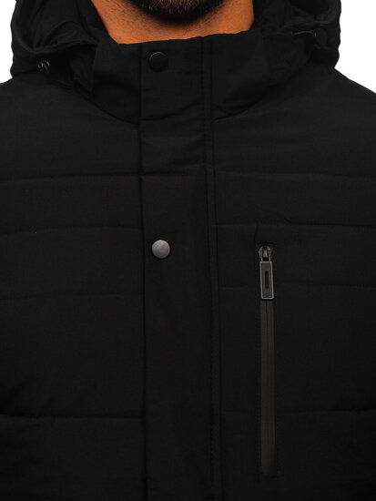 Chaqueta de invierno acolchada para hombre negro Bolf 31M5013