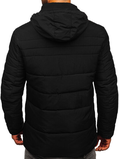 Chaqueta de invierno acolchada para hombre negro Bolf 31M5013