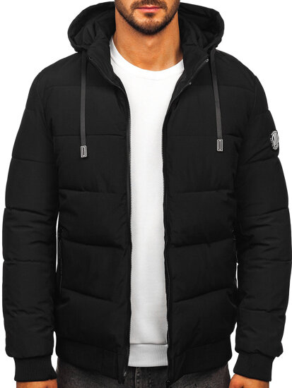 Chaqueta de invierno acolchada para hombre negro Bolf 31M5023