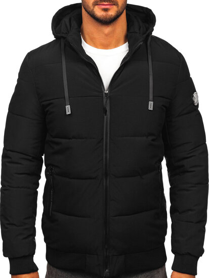 Chaqueta de invierno acolchada para hombre negro Bolf 31M5023