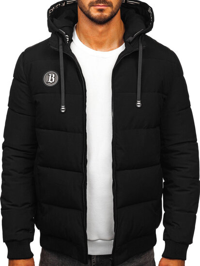 Chaqueta de invierno acolchada para hombre negro Bolf 31M5026