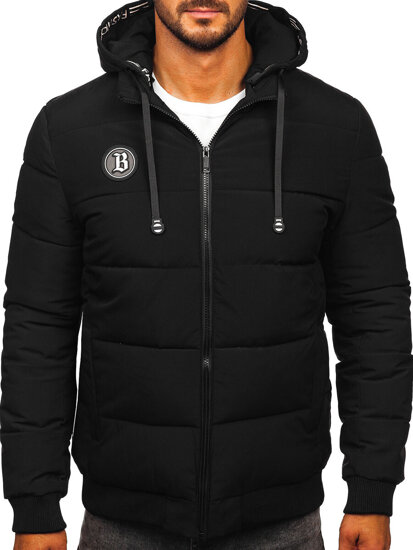 Chaqueta de invierno acolchada para hombre negro Bolf 31M5026