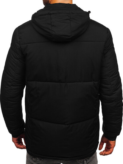 Chaqueta de invierno acolchada para hombre negro Bolf 31M5035