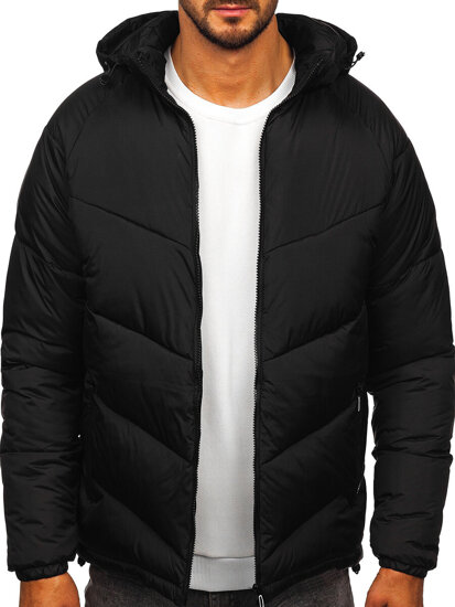 Chaqueta de invierno acolchada para hombre negro Bolf 31M5036