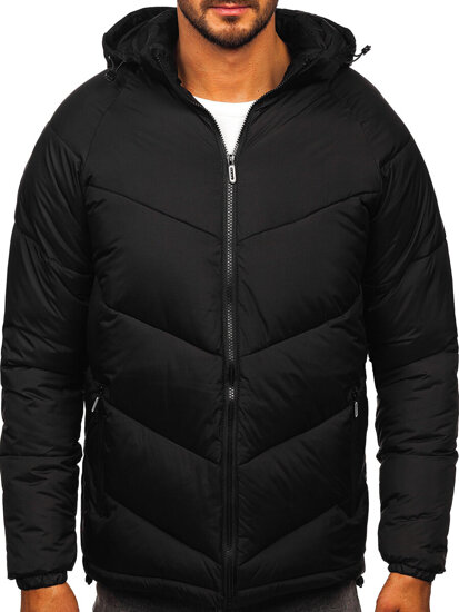 Chaqueta de invierno acolchada para hombre negro Bolf 31M5036