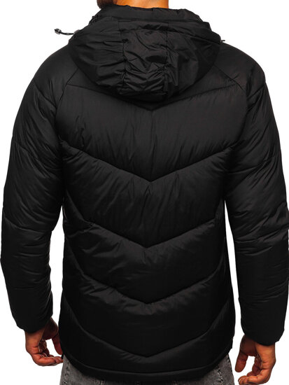 Chaqueta de invierno acolchada para hombre negro Bolf 31M5058