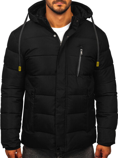 Chaqueta de invierno acolchada para hombre negro Bolf 57M7505