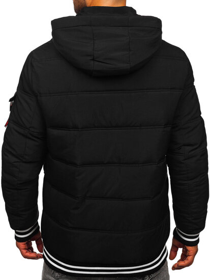 Chaqueta de invierno acolchada para hombre negro Bolf 62M9517