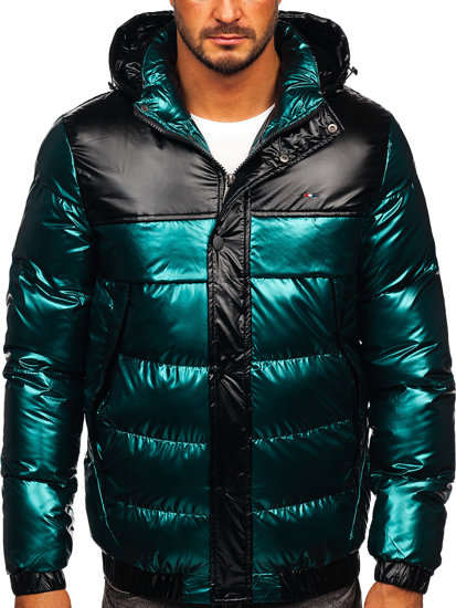 Chaqueta de invierno acolchada para hombre verde Bolf 2146