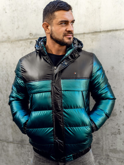 Chaqueta de invierno acolchada para hombre verde Bolf 2146