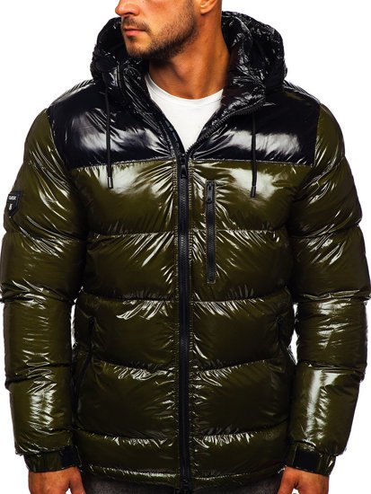 Chaqueta de invierno acolchada para hombre verde Bolf 6462