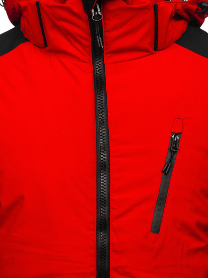 Chaqueta de invierno de esquí para hombre color rojo Bolf 6576