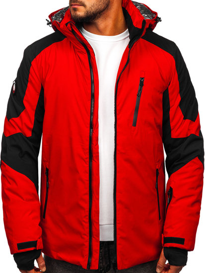 Chaqueta de invierno de esquí para hombre color rojo Bolf 6576