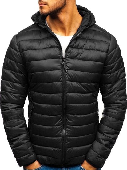 Chaqueta de invierno deportiva para hombre negro Bolf LY1001