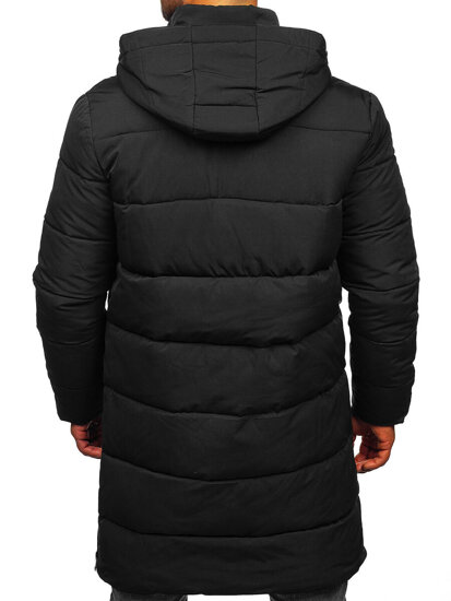 Chaqueta de invierno larga acolchada para hombre negro Bolf 19M1291