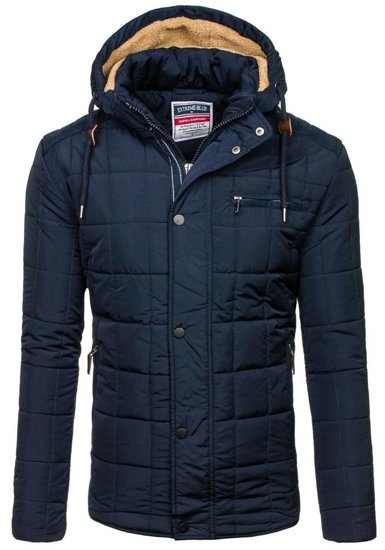 Chaqueta de invierno para hombre azul oscuro Bolf 1672