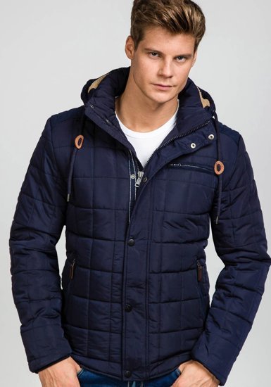 Chaqueta de invierno para hombre azul oscuro Bolf 1672