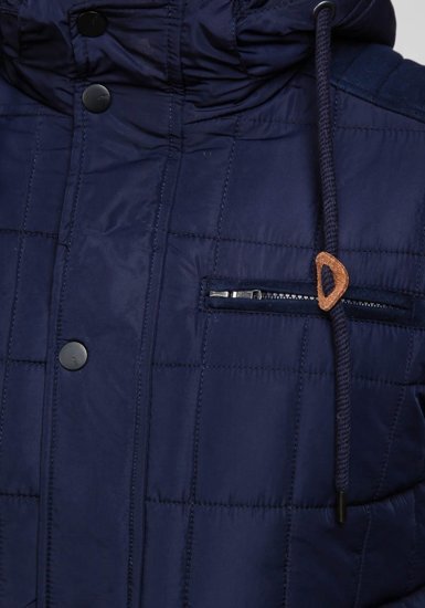 Chaqueta de invierno para hombre azul oscuro Bolf 1672