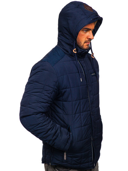 Chaqueta de invierno para hombre azul oscuro Bolf 1672