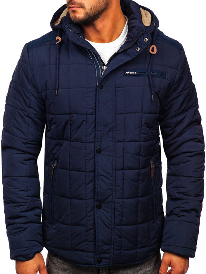 Chaqueta de invierno para hombre azul oscuro Bolf 1672