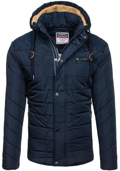 Chaqueta de invierno para hombre azul oscuro Bolf 1673