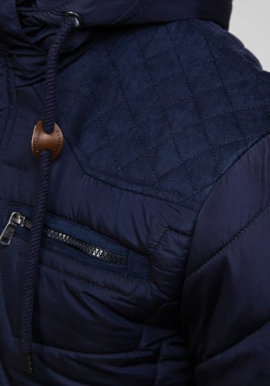 Chaqueta de invierno para hombre azul oscuro Bolf 1673