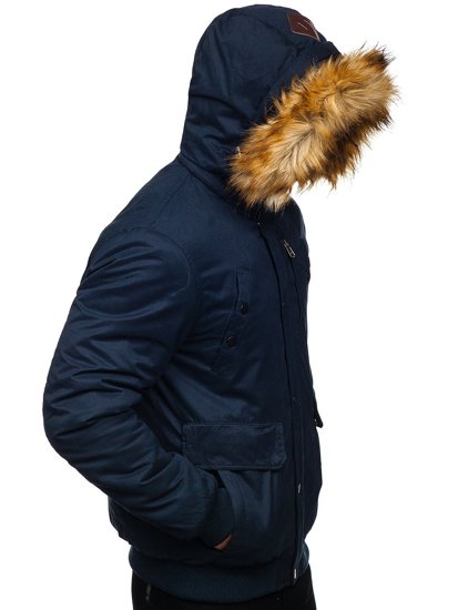 Chaqueta de invierno para hombre azul oscuro Bolf 1778