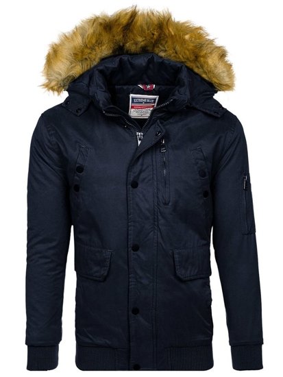 Chaqueta de invierno para hombre azul oscuro Bolf 1778