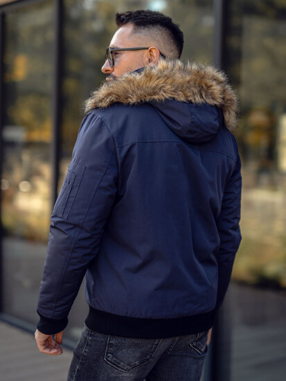 Chaqueta de invierno para hombre azul oscuro Bolf 2019