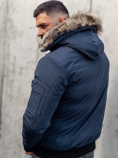 Chaqueta de invierno para hombre azul oscuro Bolf 2019