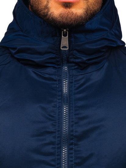 Chaqueta de invierno para hombre azul oscuro Bolf 2120