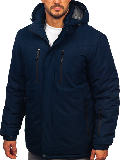 Chaqueta de invierno para hombre azul oscuro Bolf 22M320