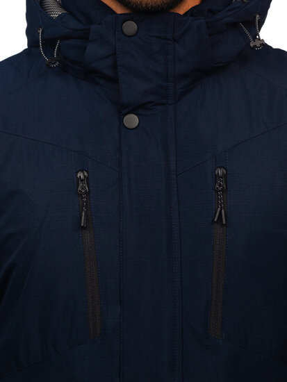 Chaqueta de invierno para hombre azul oscuro Bolf 22M321