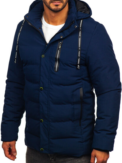 Chaqueta de invierno para hombre azul oscuro Bolf 5M3136