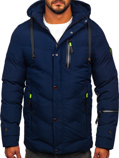 Chaqueta de invierno para hombre azul oscuro Bolf 5M3137