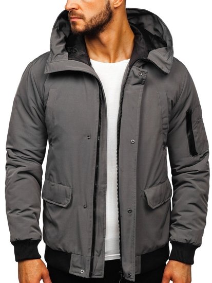 Chaqueta de invierno para hombre gris Bolf 2019005