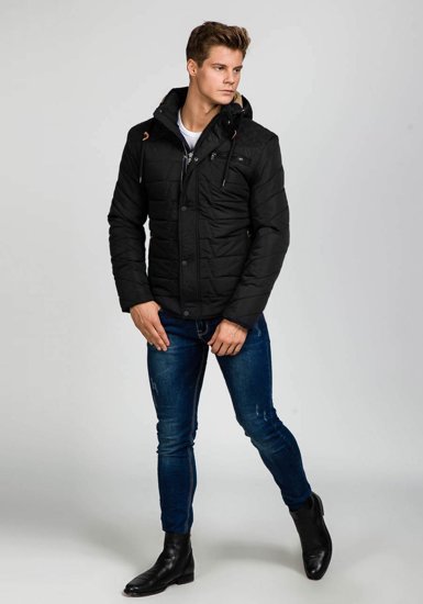 Chaqueta de invierno para hombre negra Bolf 1673