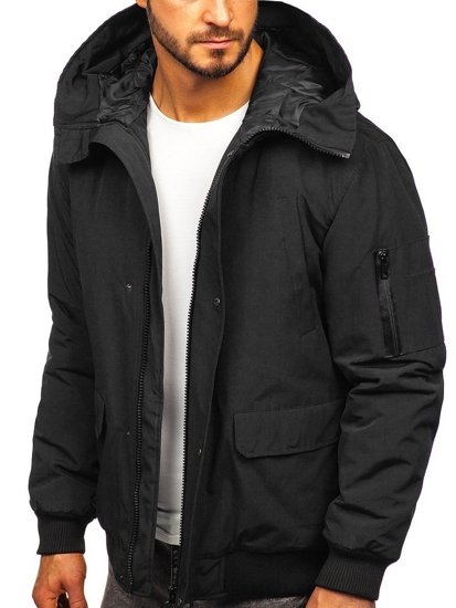 Chaqueta de invierno para hombre negro Bolf 2019005